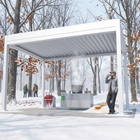 Pergola de jardin en aluminium Sweet Home 12x12 pieds, moderne, avec toit à lattes, gazebo, pavillon, écologique, autoportante, antirouille