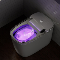 Nouvelle ligne grise conception chasse automatique en céramique intelligente cuvette de toilette électrique intelligente salle de bain placard à eau toilette intelligente