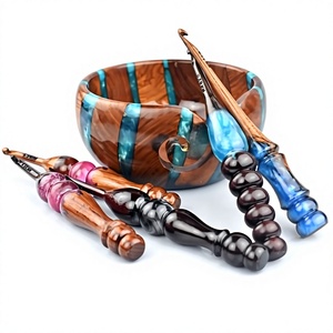 Wooden & Resin Fashion <b>Crochet</b> <b>Hook</b> Needles Set 20cm Convenient for Hand Knitting and <b>Crochet</b> DIY Crafts - Product Image 2