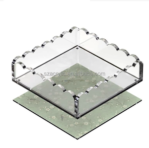 Với Inset giấy vỏ sò vuông rõ ràng Acrylic thu thập khay - Product Image 4