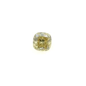 Smussato piazza inferiore Tagliente di pietra di diamante giallo chiaro cushion cut moissanite del diamante - Product Image 1