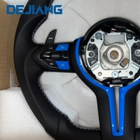 Volante con Rayas Azules para BMW M3 M4 M6 F30 F10 F15 F36 F01 F20 F22 F25 F31 F32 F11F18 F40 F52 F80 X1X2 X3 X4 X5 X6 en Cuero