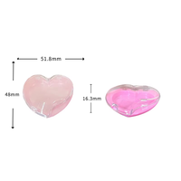 Palette de fards à paupières portable en plastique au design cœur mignon avec miroir à chaîne, conteneur vide pour blush, emballage cosmétique