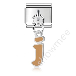 Pulsera Italiana de Acero Inoxidable para Parejas con Letras Inglesas Coloridas de la A a la Z Colgantes para Colgar en la Pulsera Italiana - Product Image 4