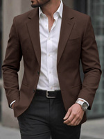 Nouvelle Collection : Costumes d'affaires pour hommes style occidental, à simple boutonnage, revers cranté, poches à rabat, pour occasions décontractées et fêtes