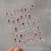 Autocollants pour ongles en gros, autocollants auto-adhésifs, fleurs de printemps, or rose, laser, 5D, en relief, autocollants pour nail art