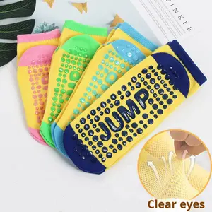Chaussettes de sol d'intérieur professionnelles pour garçons filles antidérapantes éducation précoce Yoga Taekwondo aire de jeux <span class=keywords><strong>trampoline</strong></span> chaussettes tricotées - Product Image 5