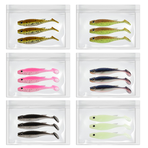 Palmer 3 pièces/sac 7.5cm 2.6g queue de pagaie leurres en plastique souple t queue en plastique souple <span class=keywords><strong>leurre</strong></span> de pêche poisson bionique <span class=keywords><strong>leurre</strong></span> appât - Product Image 2