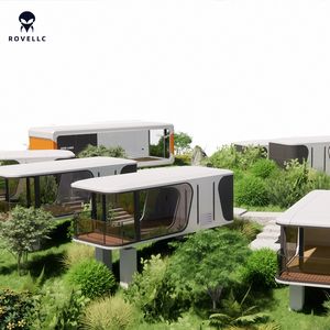 革新的なスペースカプセルコンテナハウス空気力学的デザインスチール構造モダンリビングリビングルームキッチンソリューション - Product Image 3