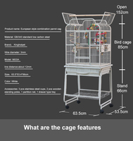 Cage pour les oiseaux, habitacle en plexiglas, 1 pièce, cage pour élevage de plantes, convient au 1,5 1,5 m