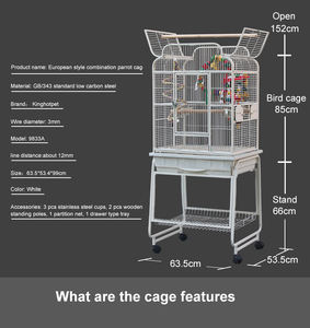Üreme kuş kafes kaynak makinesi ısıtıcı kuş kafesi kapağı kanarya büyük papağan evcil hayvan kuş kafesi haddeleme - Product Image 4