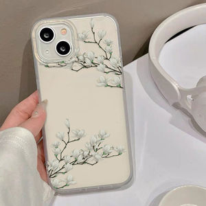 Coque de téléphone antichoc en silicone mat à motif floral élégant de style chinois avec grandes ouvertures pour iPhone 17 Pro <span class=keywords><strong>Max</strong></span> 16 15 13 - Product Image 1