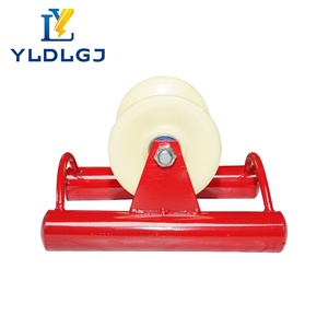 Galet <span class=keywords><strong>de</strong></span> guidage <span class=keywords><strong>de</strong></span> câble <span class=keywords><strong>en</strong></span> nylon à cadre rouge, à barres arquées et à bride évasée, non-marquant, pour guidage <span class=keywords><strong>de</strong></span> ligne aérienne, tirage et distribution - Product Image 5