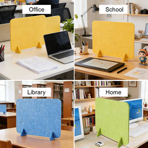 Panel Acústico de Escritorio HENGJIU, Desmontable, con 2 Clips, Fácil Instalación, para Oficina, Hogar, Escuela, Biblioteca - Product Image 5