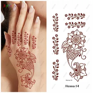 40 Arten von Marun-Henna-Tattoo-Aufkleber indischer Stil Spitzenmuster rote Tattoos sexy braune Mandala temporäre Henna-Tattoo