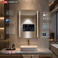 Miroir de salle de bain intelligent avec télévision intégrée, éclairage LED, 600x800mm, personnalisable pour hôtel, 2 Go de RAM, fabriqué en usine