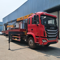 Grue de camion à plateforme télescopique autoportante télécommandée hydraulique HAOY 5 tonnes