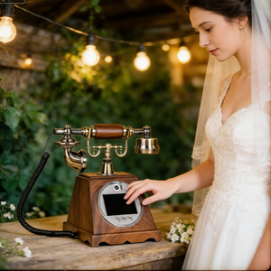 <span class=keywords><strong>Telefono</strong></span> Cordless Retrò in Materiale ABS, Libro degli Ospiti Video, Direttamente dal Produttore per Matrimoni, <span class=keywords><strong>Casa</strong></span>, Hotel e Feste - Product Image 1