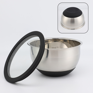 Có thể nhìn thấy kín kính nắp trộn bát thép không gỉ làm tổ bát có nắp đậy Kim Loại Nhà Bếp chuẩn bị lưu trữ container - Product Image 4