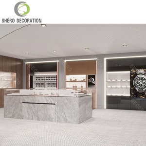 Vitrine de luxe haut de gamme pour bijoux, design moderne personnalisé, présentoir à montres avec verre trempé, métal et MDF pour les bijouteries - Product Image 4