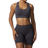 Combinaison de yoga sans couture cationique, tenue de fitness moulante pour femme, débardeur de sport dos nu