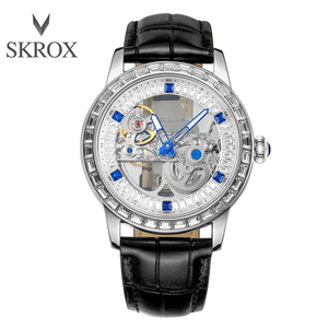 <span class=keywords><strong>Montre</strong></span> de Sport Automatique Luxe Designer pour Homme, Bracelet Cuir Transparent, Fonction Squelette, Cadeau OEM Logo - Product Image 4