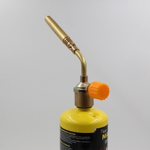 Soplete de gas Mapp con encendido piezoeléctrico 1800C para soldadura, con interruptor único, ángulo ajustable, chapado en cobre, para gas mixto y combustible licuado - Product Image 2