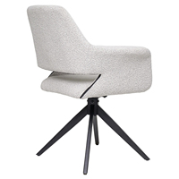 Chaise de salle à manger pivotante à 360° de luxe moderne pour la maison et le bureau, tissu en velours léger avec base en métal, tables et chaises de salle à manger