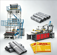 Sac en plastique d'enveloppe de courrier auto-scellant entièrement automatique de PE HDPE faisant le noyau de machine comprenant le moteur compatible de DHL Express