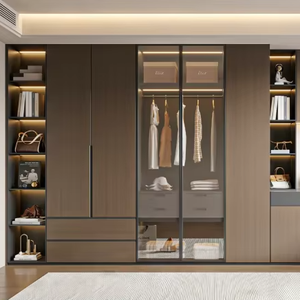 Meubles en bois et verre à haute brillance, sur mesure, modernes, autoportants, gain de place, pour salon, chambre à coucher, dressing, villa - Product Image 1