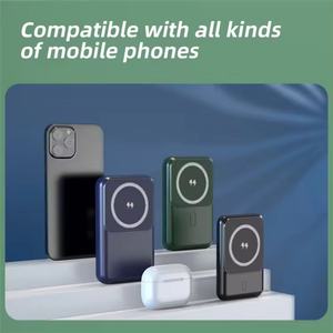 Custom Logo Magnetic Wireless Charging 5000mah-10000mah Power Bank Fast Charging Power Station with Logo - Product Image 6