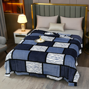 Couverture de climatisation transfrontalière en flanelle à carreaux, style sieste de bureau, vente en gros de couvertures cadeaux pour le commerce extérieur - Product Image 4