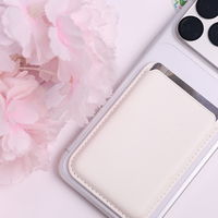 Porte-cartes transparent en PC personnalisable avec support magnétique pour téléphone, compatible avec iPhone et portefeuille de cartes de crédit personnalisé