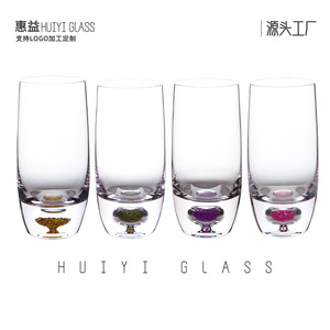 Tasse à thé en verre cristal Huiyi avec feuille d'or, verre à thé vert clair péridot pour le bureau, la maison, la salle de thé, cadeau d'affaires - Product Image 4