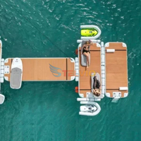 Professionnel Chine Fabrication Drop Stitch Eva Pad Mat Matelas Gonflable Eau Dock Eau Flottant Plate-Forme Dock