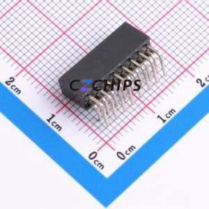 HX PM2.0-2x8P WC H6.35 Pin Socket Bent Lead Through Hole,P=2mm Connector 2x8P 2mm 2mm Square Hole - Product Image 2