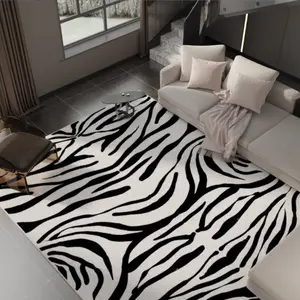 Современный ковер с принтом зебры, идеальный ковер с животным дизайном, ковер для гостиной