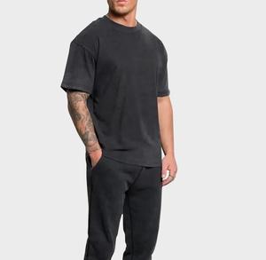 Camisetas de Algodón Personalizadas de Corte Recto y Peso Pesado, Camisetas Oversize Lisas de Alta Calidad para Streetwear, Camisetas de Diseño con Cuello Redondo y Corte Cuadrado - Product Image 4