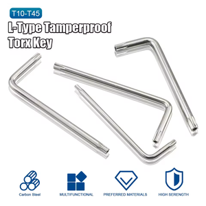 Chiave Torx a L Nichelata, Set di Chiavi Torx di Sicurezza Antimanomissione T6 T7 T8 T10 T15 T20 T25 T30 - Product Image 6