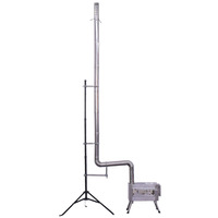 2023 nouveau support d'isolation de cheminée rétractable portable en acier inoxydable four extérieur cuisinière avec support sac de rangement