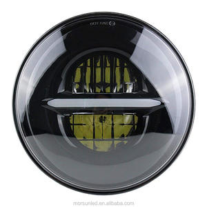 Luce a Led per moto per <span class=keywords><strong>Royal</strong></span> Enfield <span class=keywords><strong>Continental</strong></span> <span class=keywords><strong>GT</strong></span> 650 accessori cromo nero per faro da 7 pollici <span class=keywords><strong>Continental</strong></span> <span class=keywords><strong>GT</strong></span> 650 Led - Product Image 2