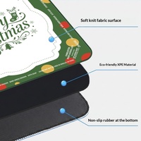 Tapis de Mahjong en Caoutchouc Naturel Thème Noël en Gros – Stock Disponible, Antidérapant, Réducteur de Bruit, Anti-Taches, Housse de Table de Jeu
