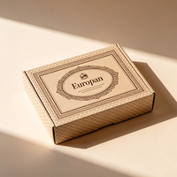 Boîte cadeau vintage à imprimé floral, boîte en carton ondulé kraft avec logo personnalisé pour produits faits à la main