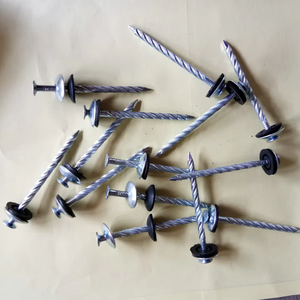 Clavos para Techo con Cabeza de Paraguas y Espiral Galvanizados de 4mm x 75mm, 100 Unidades por Bolsa, Producto de Hierro - Product Image 1