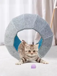 Personalizado atacado suave pelúcia suprimentos animal de estimação, brinquedo interativo, feltro para cama do túnel do gato interno