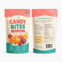 Sachet Doypack PE de qualité alimentaire, imprimé sur mesure, anti-odeur, avec fermeture éclair, pour emballage alimentaire, sachets de bonbons, aliments pour animaux de compagnie