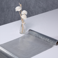Tissu métallique uni sans trou pour chemin de table de décoration intérieure