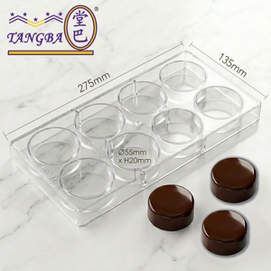Moule à chocolat professionnel Tangba en polycarbonate sur mesure, moule cylindrique à 8 cavités, 275*135mm, certifié FDA LFGB, outil <span class=keywords><strong>de</strong></span> <span class=keywords><strong>pâtisserie</strong></span> - Product Image 6