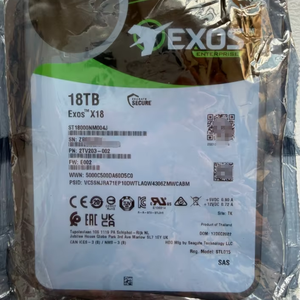 ST18000NM004J 18TB Exos X18 7200 RPM SAS 6 Gb/s 256MB Caché Disco duro empresarial HDD de 3,5 pulgadas - Product Image 1