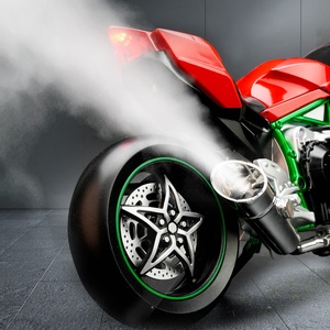 Modèle de moto <span class=keywords><strong>H2R</strong></span> en métal 1:9 avec fonction de pulvérisation, simulation de son et de lumière de grande moto, jouet - Product Image 3